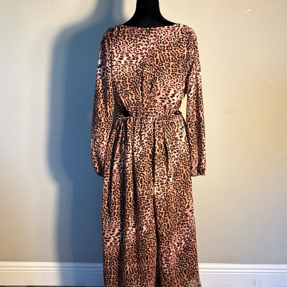 Ranna Gill Brown Animal Print Midi Dress - Picture 5 of 8